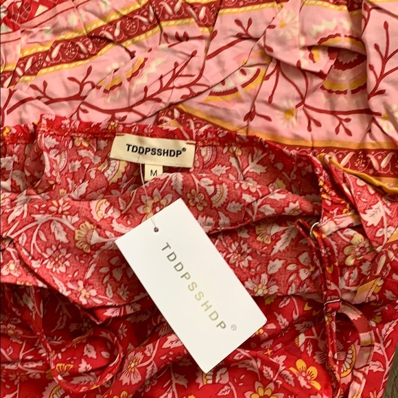 Gypsy Boho Dahlia Inspired Floral Dress - Picture 9 of 11